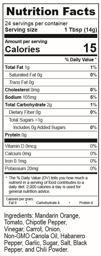 Chipotle Wing Sauce - XL 12oz Bottle