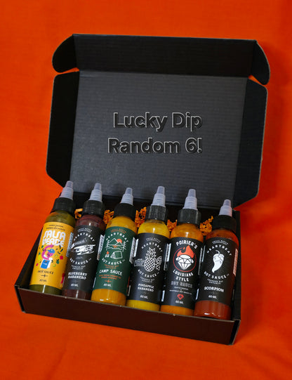 The Too Spicy "Lucky Dip Random 6" - Hot Sauce Gift Pack