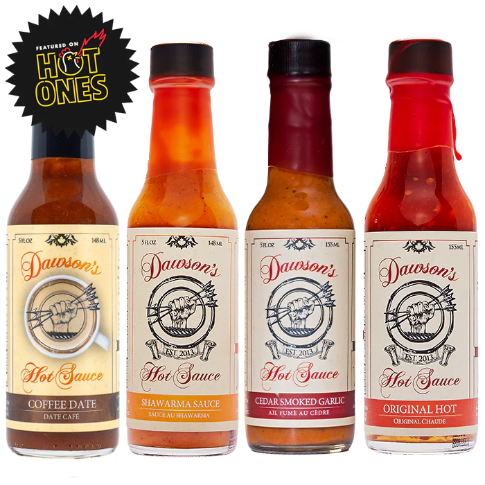 As Sean On Hot Ones! Gift Pack #2 - Dawson's Hot Sauce 4 Pack